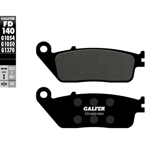 Предни/Задни мото накладки Galfer SEMI METAL FD140G1054 - Накладки от марка GALFER