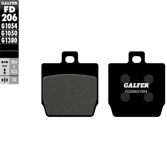 Предни/Задни мото накладки Galfer SEMI METAL FD206G1054 - Накладки от марка GALFER