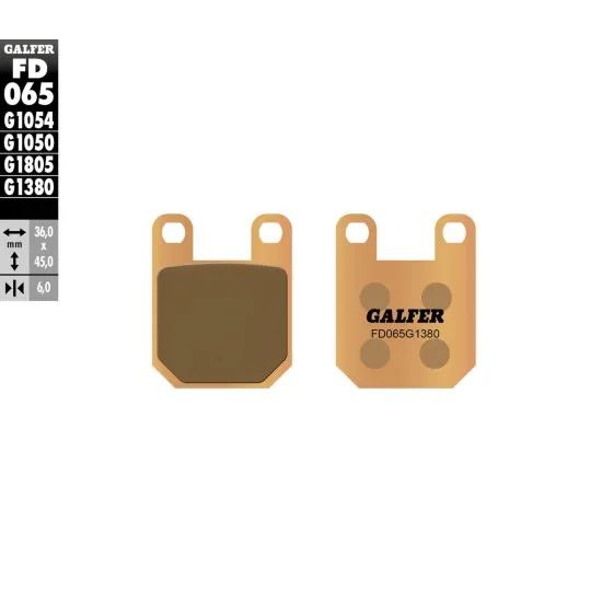 Предни/Задни  мото накладки Galfer SINTERED SCOOTER FD065G1380 - Накладки от марка GALFER
