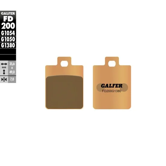 Предни/Задни мото накладки Galfer SINTERED SCOOTER FD200G1380 - Накладки от марка GALFER