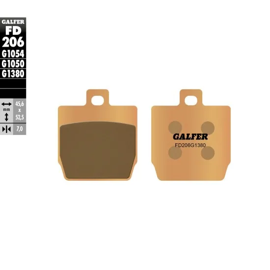 Предни/Задни мото накладки Galfer SINTERED SCOOTER FD206G1380 - Накладки от марка GALFER