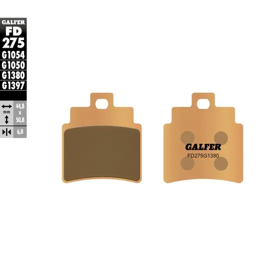 Предни/Задни мото накладки Galfer SINTERED SCOOTER FD275G1380 - Накладки от марка GALFER