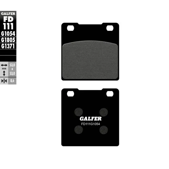 Задни мото накладки Galfer SEMI METAL FD111G1054 - Накладки от марка GALFER
