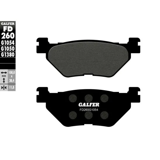 Задни мото накладки Galfer SEMI METAL FD260G1054 - Накладки от марка GALFER