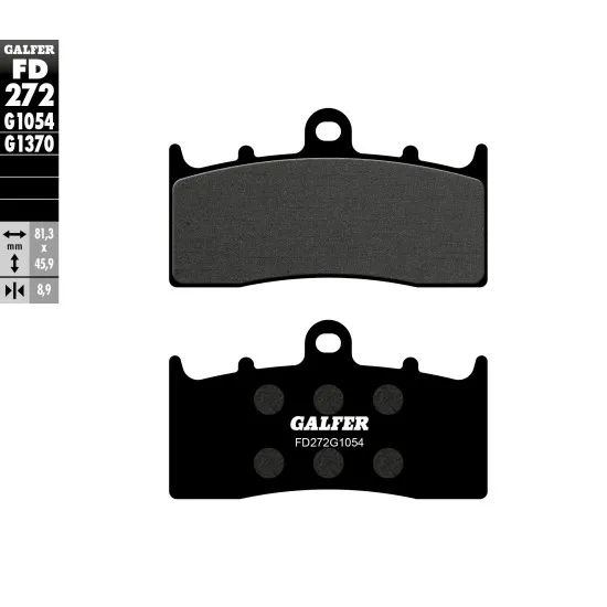 Предни  мото накладки Galfer SEMI METAL FD272G1054 - Накладки от марка GALFER
