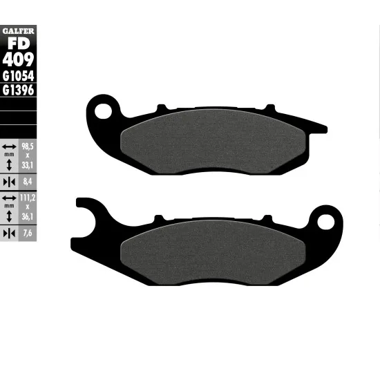 Предни мото накладки Galfer SEMI METAL FD409G1054 - Накладки от марка GALFER