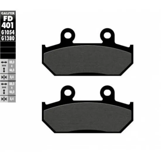 Задни мото накладки Galfer SEMI METAL FD401G1054 - Накладки от марка GALFER