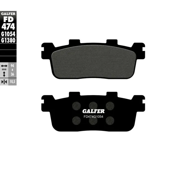 Задни мото накладки Galfer SEMI METAL FD474G1054 - Накладки от марка GALFER