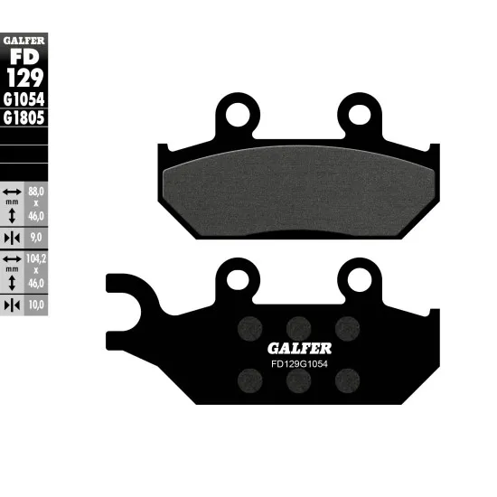 Предни мото накладки Galfer SEMI METAL FD129G1054 - Накладки от марка GALFER