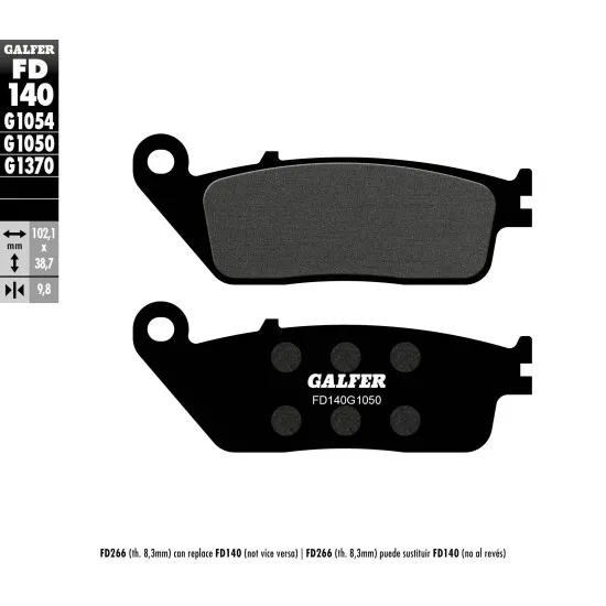 Предни/задни мото накладки Galfer SCOOTER FD140G1050 - Накладки от марка GALFER