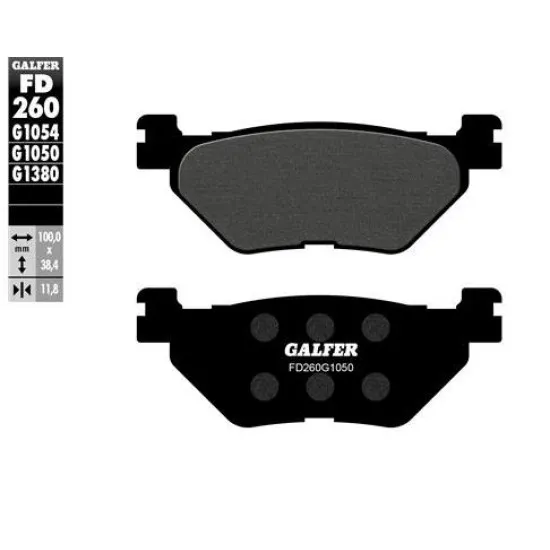 Задни мото накладки Galfer SCOOTER FD260G1050 - Накладки от марка GALFER