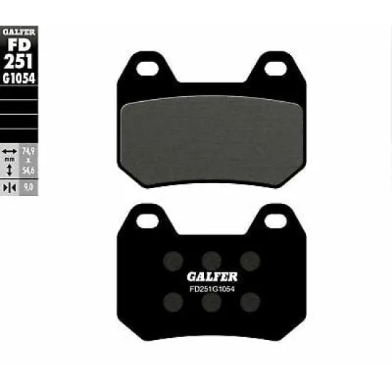 Задни мото накладки Galfer SEMI METAL FD251G1054 - Накладки от марка GALFER