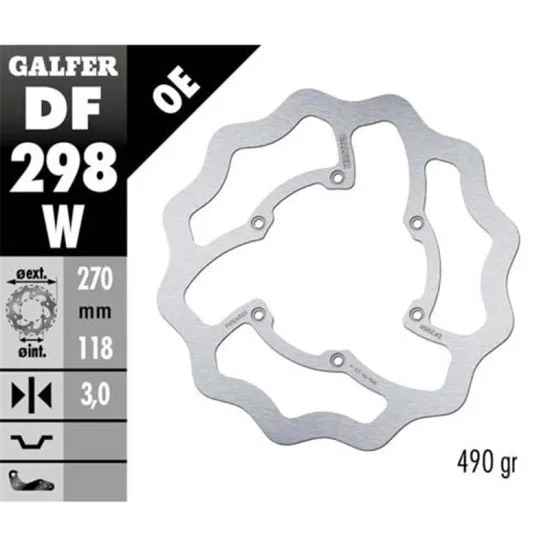 Преден спирачен диск Galfer WAVE FIXED 270x3mm DF298W - Спирачни дискове от марка GALFER