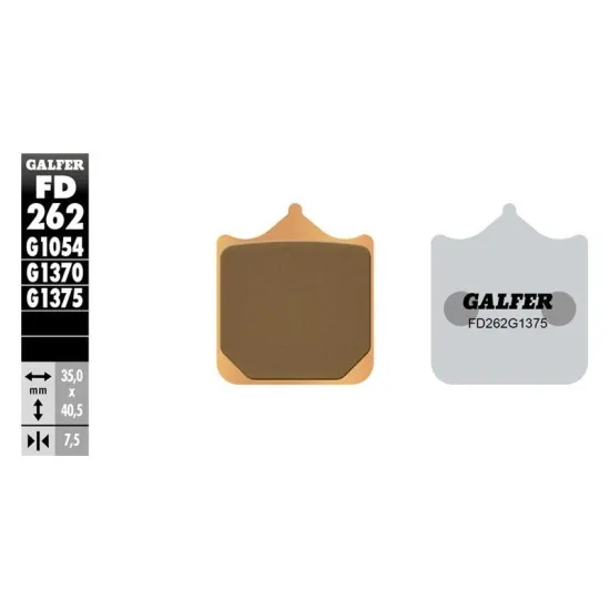 Предни мото накладки Galfer SINTERED COMPOUND FD262G1375 - Накладки от марка GALFER