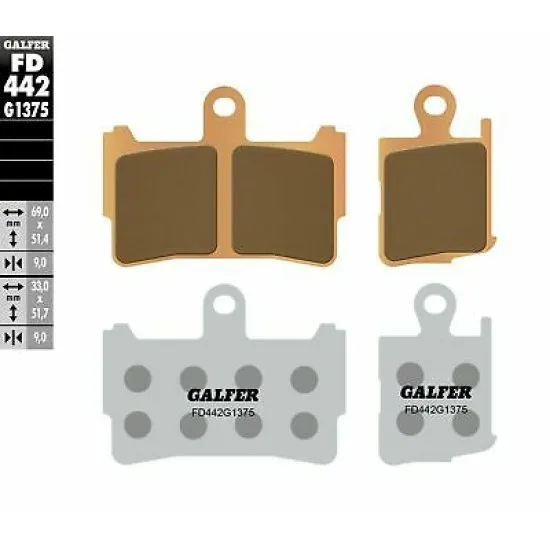 Предни мото накладки Galfer SINTERED COMPOUND FD442G1375 - Накладки от марка GALFER