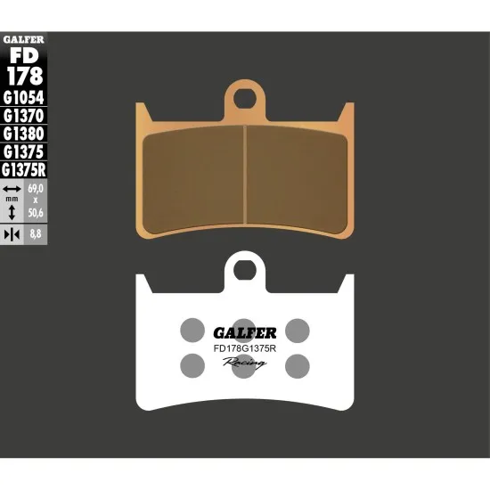 Предни мото накладки Galfer SINTERED RACING COMPOUND FD178G1375R - Накладки от марка GALFER