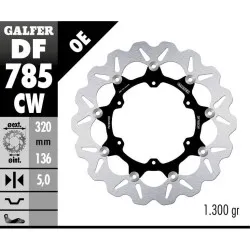 Плаващ преден спирачен диск Galfer WAVE FLOATING COMPLETE (C. ALU.) 320x5m DF785CW