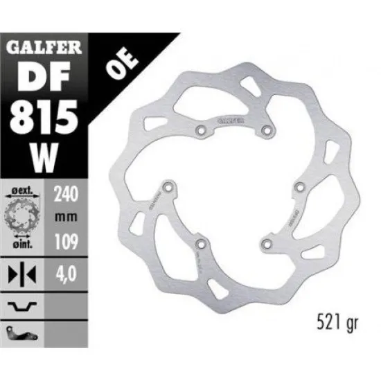 Заден спирачен диск Galfer WAVE FIXED 240x4mm DF815W - Спирачни дискове от марка GALFER