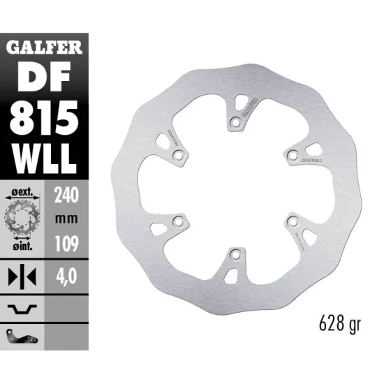 Заден спирачен диск Galfer WAVE FIXED SOLID 240X5MM DF815WLL - Спирачни дискове от марка GALFER