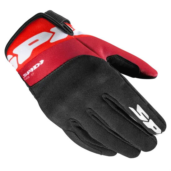 Текстилни мото ръкавици SPIDI Flash-KP Tex Black/Red - Текстилни ръкавици за мотор от марка SPIDI