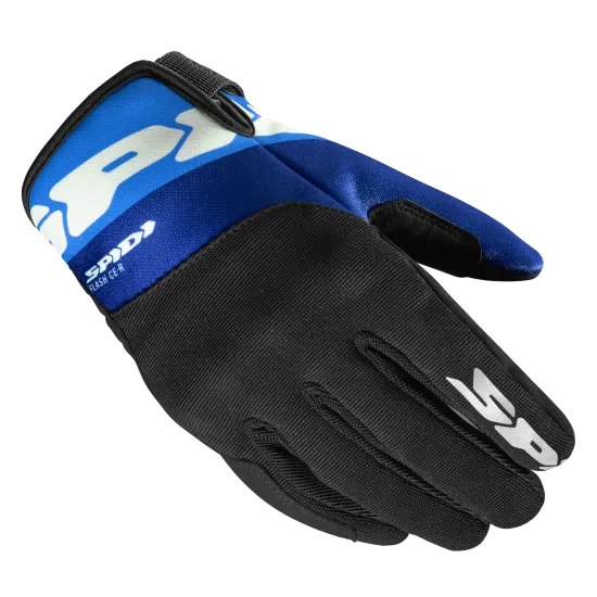 Текстилни мото ръкавици SPIDI Flash-KP Tex White/Blue - Текстилни ръкавици за мотор от марка SPIDI