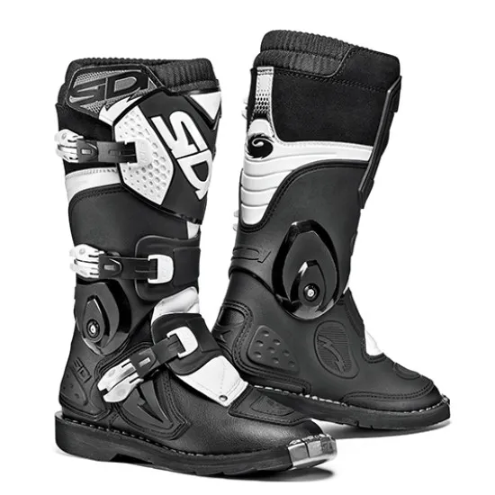 Детски мотокрос ботуши SIDI FLAME BLACK-WHITE - Детски мото ботуши от марка SIDI