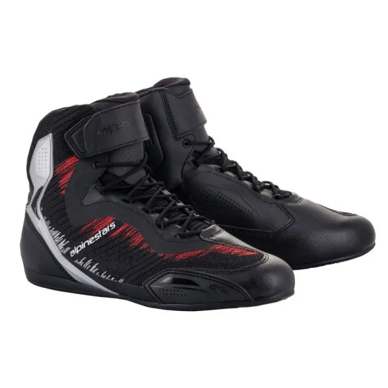Мото боти ALPINESTARS FASTER-3 RIDEKNIT BLACK/RED/SILVER – Лекота, комфорт и защита