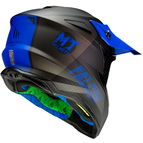 Мотокрос каска MT FALCON SYSTEM-MATT BLUE - Мотокрос каски от марка MT