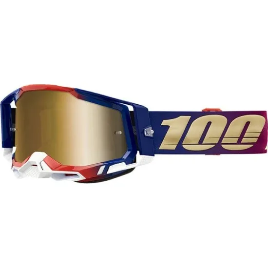 Мотокрос очила 100% RACECRAFT2 UNITED - TRUE GOLD - Мотокрос очила от марка 100%