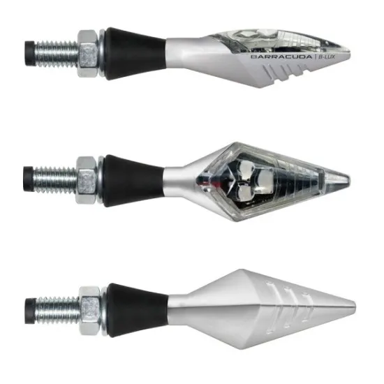 LED мото мигачи BARRACUDA X-LED B-LUX SILVER - Мото светлини от марка Barracuda