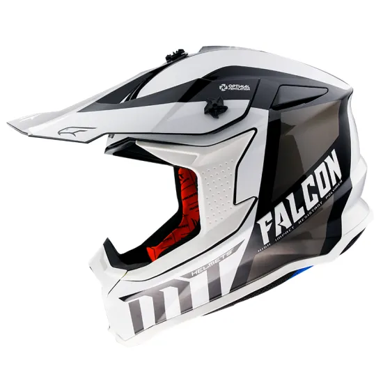 Мотокрос каска MT FALCON WARRIOR-WHITE - Мотокрос каски от марка MT
