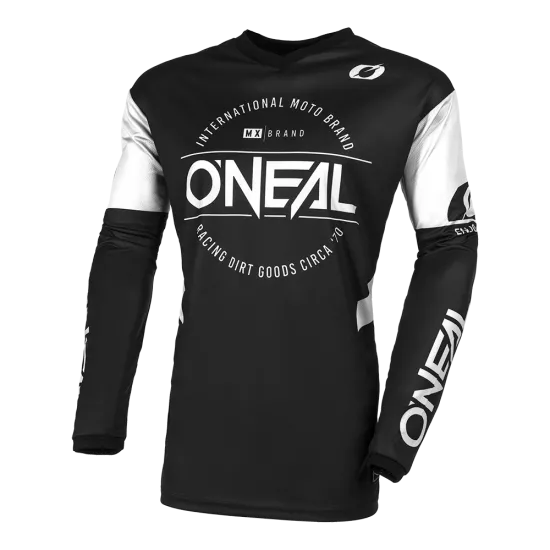 Мотокрос блуза ONEAL ELEMENT BRAND V.23 BLACK/WHITE - Мотокрос джърси от марка ONeal