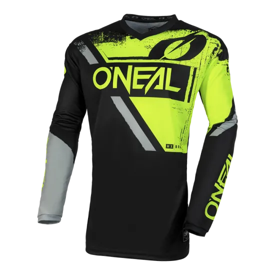 Мотокрос блуза ONEAL ELEMENT SHOCKER V.23 BLACK/NEON YELLOW - Мотокрос джърси от марка ONeal