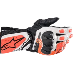 КОЖЕНИ РЪКАВИЦИ ALPINESTARS SP-8 V3 BLACK/WHITE/RED FLUO