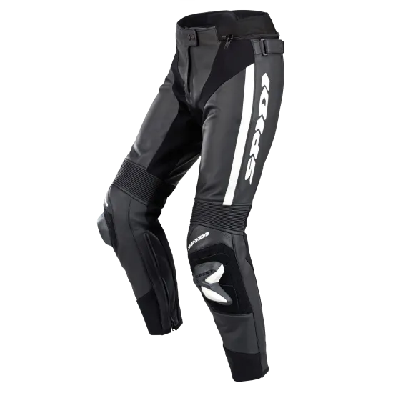 Дамски кожен мото панталон SPIDI RR PRO 2 Black/White с подвижни протектори и гъвкави панели