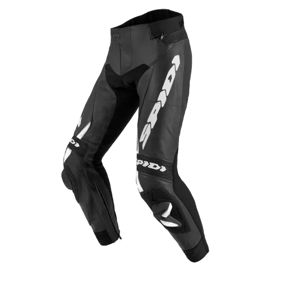 Кожен мото панталон SPIDI RR PRO 2 WIND Black/White с перфорация и Warrior Lite протектори
