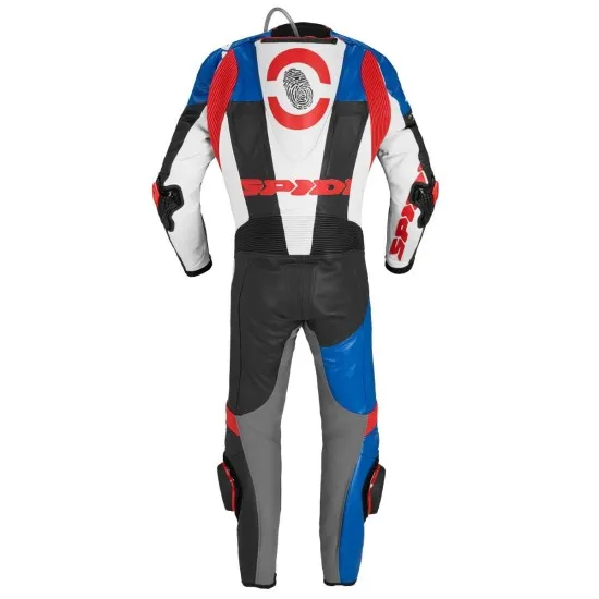 Кожен мото екип SPIDI DP-PROGRESSIVE PRO Black/Red/Blue - Мото екипи от марка SPIDI
