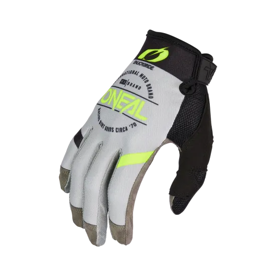 Мотокрос ръкавици ONEAL MAYHEM BRAND V.23 GRAY/BLACK - Мотокрос ръкавици от марка ONeal