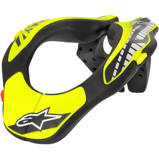 Детска протекторна яка ALPINESTARS NECK SUPPORT BLACK/YELLOW - Детски мото протектори от марка Alpinestars