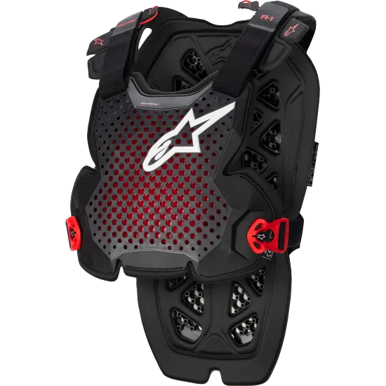 Протекторна броня ALPINESTARS A-1 BLACK/RED - Нагръдници от марка Alpinestars