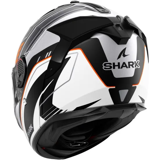 SHARK SPARTAN GT PRO TORYAN BLACK/WHITE/ORANGE MATT – каска с черно-бял матов дизайн и оранжеви акценти