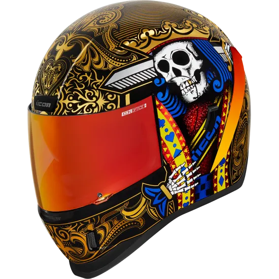 Каска ICON AIRFORM SUICIDE KING GOLD – Поликарбонатна каска с Dropshield™ и Hydradry™