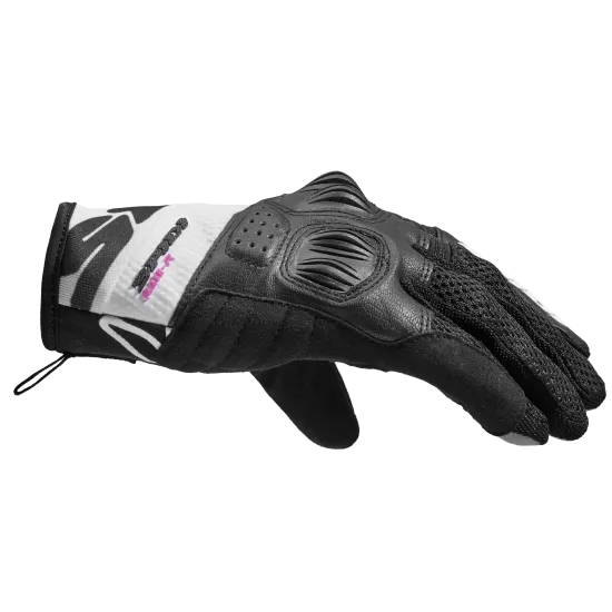 Дамски мото ръкавици SPIDI FLASH-R EVO Black/White - Дамски текстилни ръкавици от марка SPIDI