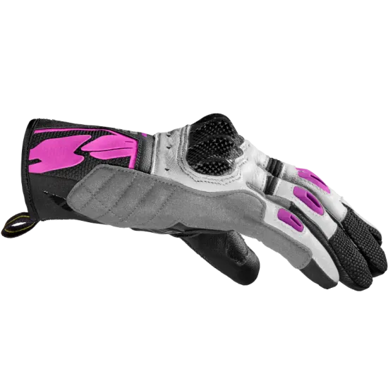 Дамски мото ръкавици SPIDI G-CARBON Black/Fuchsia - Дамски кожени ръкавици от марка SPIDI