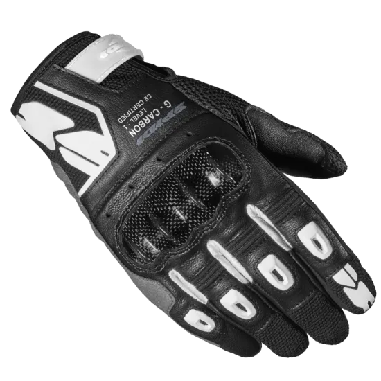 Дамски мото ръкавици SPIDI G-CARBON Black/White - Дамски кожени ръкавици от марка SPIDI