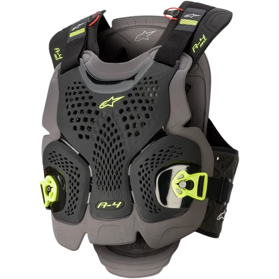 Протекторна броня ALPINESTARS A-4 Max BLACK/YELLOW - Нагръдници от марка Alpinestars