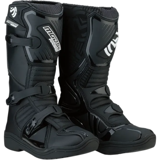 Детски мотокрос ботуши MOOSE RACING M1.3 YOUTH BLACK, синтетична кожа, TPU пластини