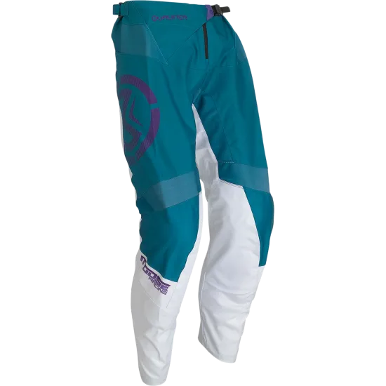 Мотокрос брич MOOSE RACING QUALIFIER BLUE/WHITE, регулируема талия, автоматичен цип YKK