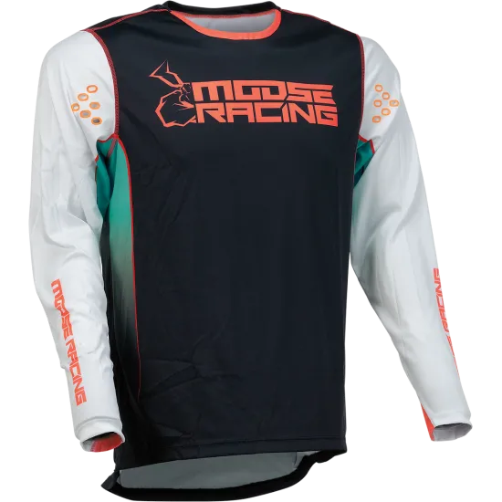 Мотокрос блуза MOOSE RACING AGROID TEAL/BLACK, лека полиестерна материя, сублимирани графики