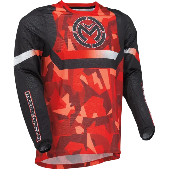 Мотокрос блуза MOOSE RACING SAHARA RED/BLACK, вентилирана конструкция, дишащи сублимирани графики